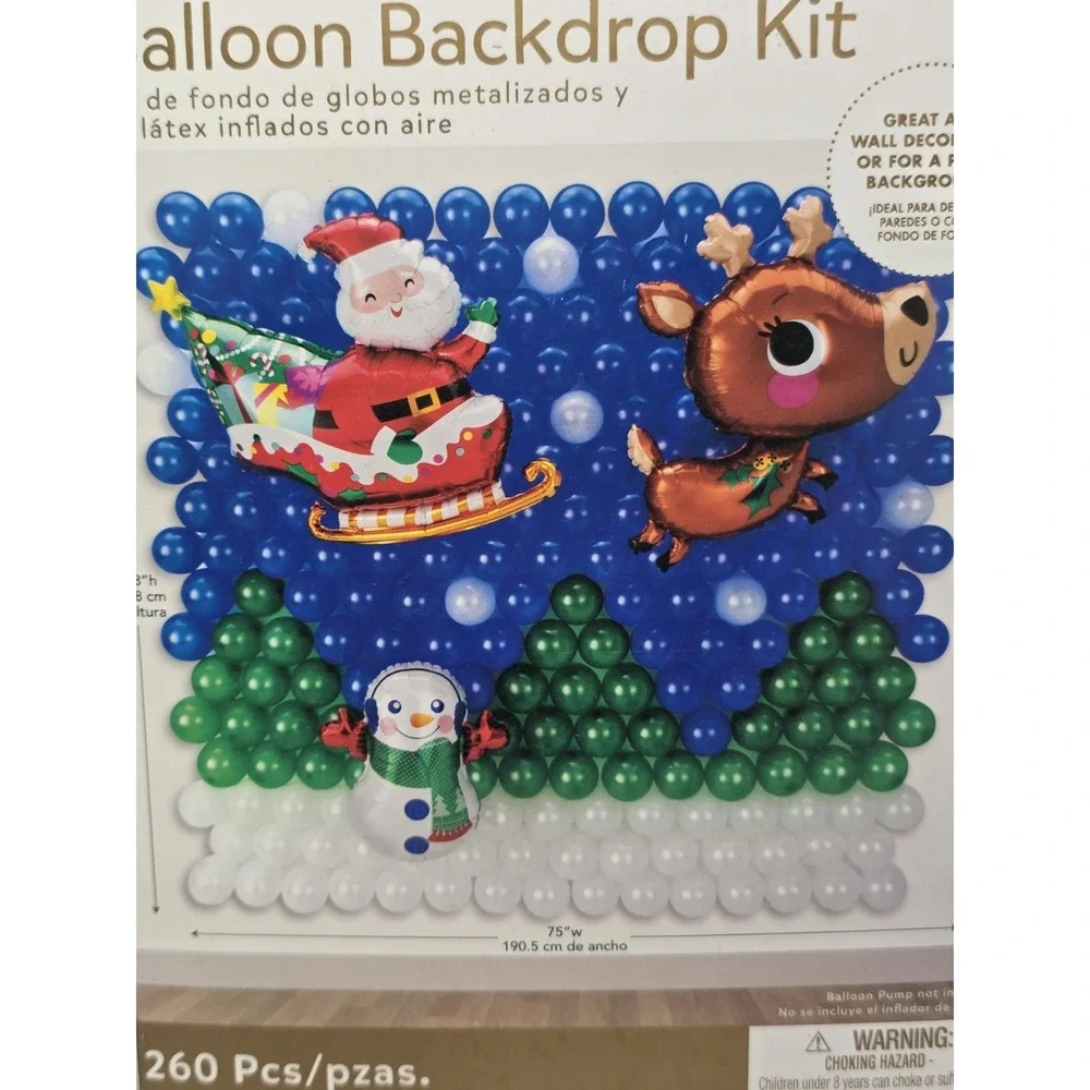 Amscan Christmas Balloon Backdrop Kit 260 pieces 71